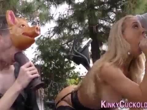 Domina cuckolder gets cum