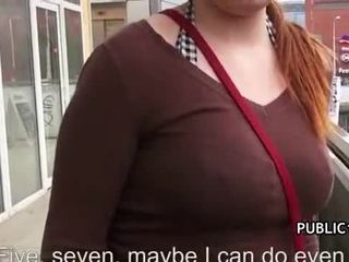 Sexy young teen is paid for sex in a public park